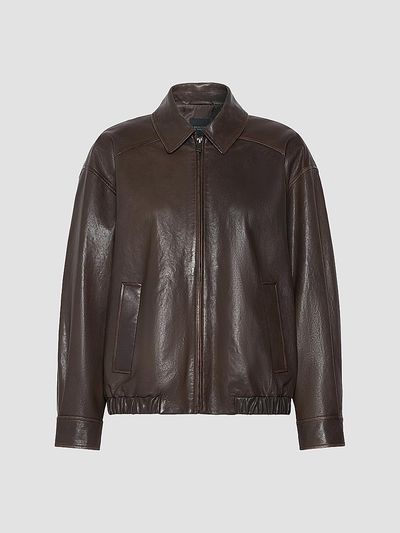 Weekend Max Mara Women's Nappa Leather Bomber Jacket