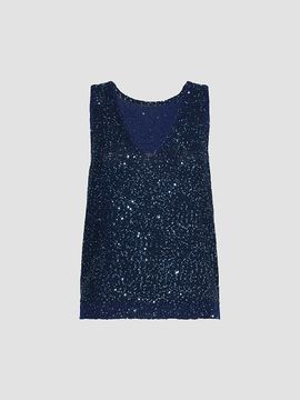 Weekend Max Mara Women's Sleeveless Sweater with Sequin Detail