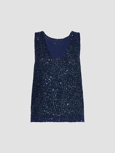 Weekend Max Mara Women's Sleeveless Sweater with Sequin Detail