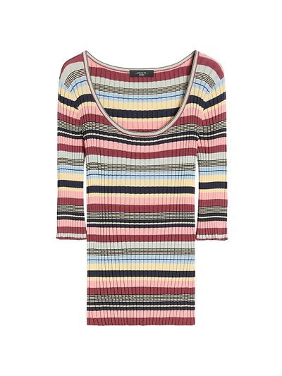 Weekend Max Mara Women's Stretch Viscose Yarn Ribbed Jumper