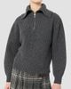 Weekend Max Mara Women's Wool Zip Up Roll Neck Jumper - 5