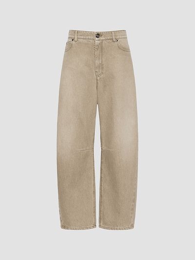 Weekend Max Mara Women's Worn Look Denim Barrel Leg Jeans