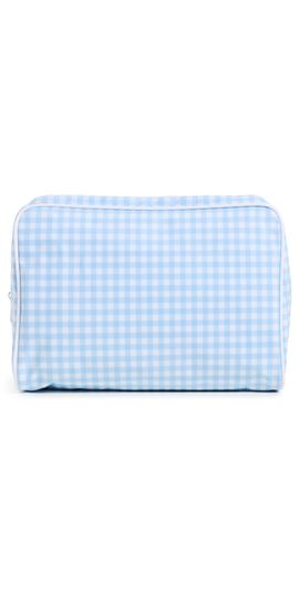 Weezie Weezie Large Toiletry Bag Light Blue Gingham One