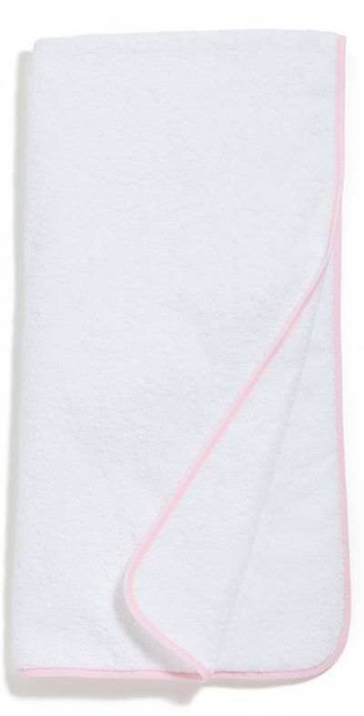 Weezie Weezie Signature Bath Towel Ballet Pink on White One