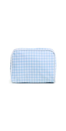 Weezie Weezie Small Toiletry Bag Light Blue Gingham One