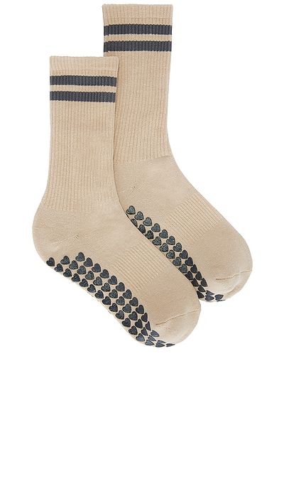 WellBeing BeingWell WellBeing BeingWell Striped Tube Grip Sock