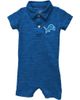 Wes & Willy Infant Wes & Willy Blue Detroit Lions Short Leg Cloudy Yarn Polo Bodysuit  - 1