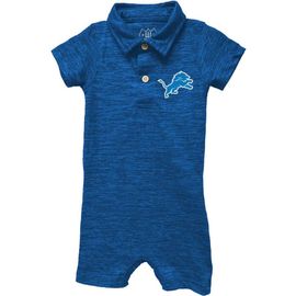 Wes & Willy Infant Wes & Willy Blue Detroit Lions Short Leg Cloudy Yarn Polo Bodysuit 