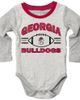 Wes & Willy Infant Wes & Willy Heather Gray Georgia Bulldogs Jie Jie Hopper Set  - 1