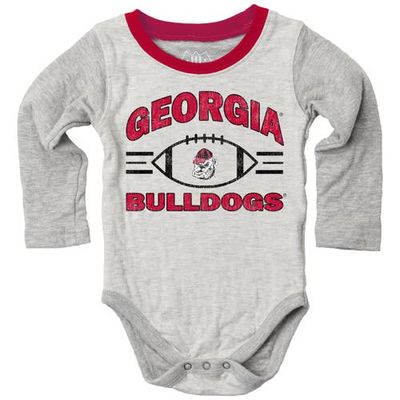 Wes & Willy Infant Wes & Willy Heather Gray Georgia Bulldogs Jie Jie Hopper Set 