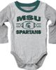 Wes & Willy Infant Wes & Willy Heather Gray Michigan State Spartans Jie Jie Hopper Set  - 1