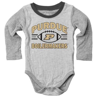 Wes & Willy Infant Wes & Willy Heather Gray Purdue Boilermakers Jie Jie Hopper Set 