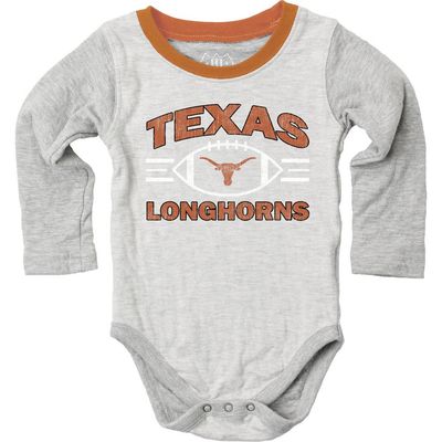 Wes & Willy Infant Wes & Willy Heather Gray Texas Longhorns Jie Jie Hopper Set 