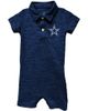 Wes & Willy Infant Wes & Willy Navy Dallas Cowboys Short Leg Cloudy Yarn Polo Bodysuit  - 1