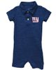 Wes & Willy Infant Wes & Willy Royal New York Giants Short Leg Cloudy Yarn Polo Bodysuit  - 1