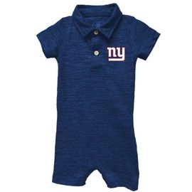 Wes & Willy Infant Wes & Willy Royal New York Giants Short Leg Cloudy Yarn Polo Bodysuit 