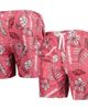 Wes & Willy Men's Wes & Willy Cardinal Arkansas Razorbacks Vintage Floral Swim Trunks  - 1