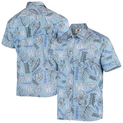 Wes & Willy Men's Wes & Willy Light Blue Kentucky Wildcats Vintage Floral Button-Up Shirt 