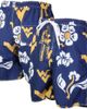 Wes & Willy Men's Wes & Willy Navy West Virginia Mountaineers Floral Volley Logo Swim Trunks  - 1