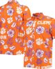 Wes & Willy Men's Wes & Willy Orange Clemson Tigers Floral Button-Up Shirt  - 1
