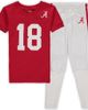 Wes & Willy Preschool Wes & Willy Crimson Alabama Crimson Tide Football V-Neck T-Shirt and Pants Sleep Set  - 1