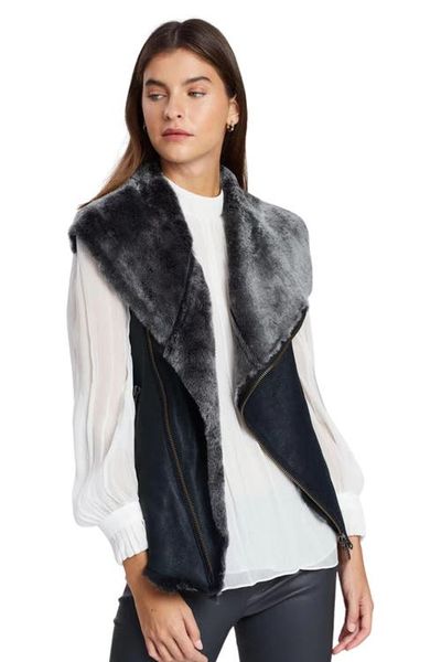West 14th West 14th Nolita Shearling Drape Vest