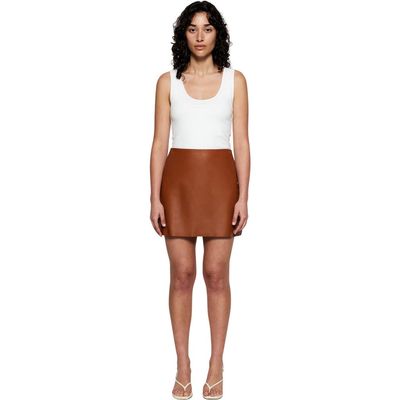 West 14th West 14th Rockefeller Leather Mini Skirt