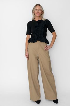 West Of West Of Fabienne Knit Top w Ruffles