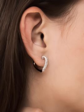 WESTISLAND Stone Heart One-Touch Earrings_WI5111425