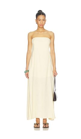 WeWoreWhat WeWoreWhat A Line Strapless Midi Dress