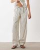 WeWoreWhat WeWoreWhat adjustable waist pants in brown and ivory stripes - part of a set-White - 2