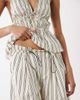 WeWoreWhat WeWoreWhat adjustable waist pants in brown and ivory stripes - part of a set-White - 4
