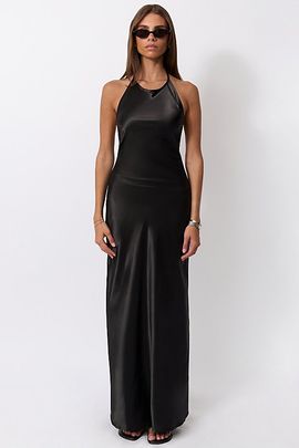 WeWoreWhat WeWoreWhat Backless Halter Dress in Black, Women's at Urban Outfitters