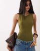 WeWoreWhat WeWoreWhat boat neck bodysuit in olive-Green - 4