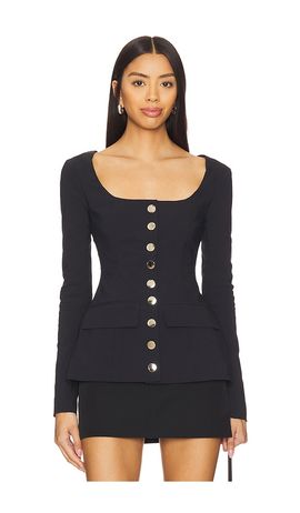 WeWoreWhat WeWoreWhat Boatneck Peplum Blazer