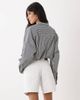WeWoreWhat WeWoreWhat bubble button up poplin shirt in navy - 4