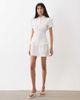 WeWoreWhat WeWoreWhat cinched button up top in white polka dots - 2