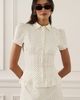WeWoreWhat WeWoreWhat Cinched Button Up Top in White/Black, Women's at Urban Outfitters - 2