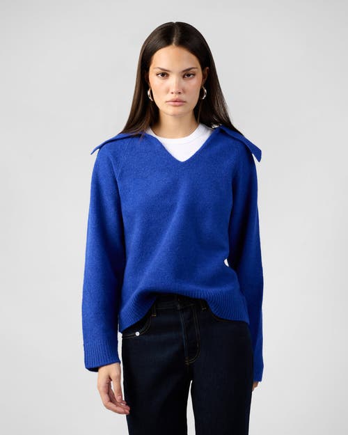 WeWoreWhat WeWoreWhat Collar V-Neck Sweater