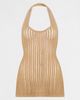 WeWoreWhat WeWoreWhat Crochet Halter Tunic Top in Almond, Women's at Urban Outfitters - 4