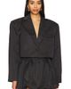 WeWoreWhat WeWoreWhat Cropped Satin Blazer - 1