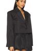 WeWoreWhat WeWoreWhat Cropped Satin Blazer - 2