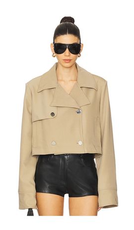 WeWoreWhat WeWoreWhat Cropped Trench Coat