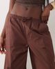 WeWoreWhat WeWoreWhat drawstring waist pull on balloon pants in deep brown - 4