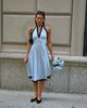 WeWoreWhat WeWoreWhat Halter Midi Dress in Cashmere Blue, Women's at Urban Outfitters - 2