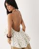 WeWoreWhat WeWoreWhat halter neck top in ivory and almond polka dots-White - 4