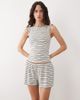 WeWoreWhat WeWoreWhat knit pull on hot shorts in gray stripe - part of a set - 2