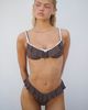 WeWoreWhat WeWoreWhat Lace Ruffle Bandeau Top in Brown/Baby Blue, Women's at Urban Outfitters - 2