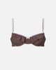 WeWoreWhat WeWoreWhat Lace Ruffle Bandeau Top in Brown/Baby Blue, Women's at Urban Outfitters - 4