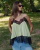 WeWoreWhat WeWoreWhat Lace Trim Cami in Matcha, Women's at Urban Outfitters - 1